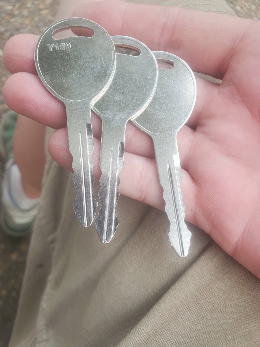 Newly cut flat keys